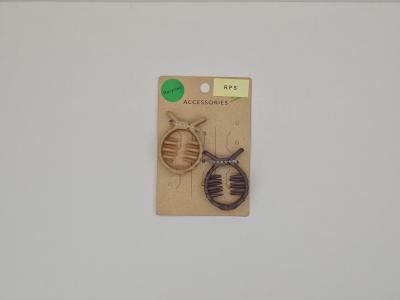 China 2-Packs Recycled Brown and Cream Hair Claw Clip Durable 300pcs for sale
