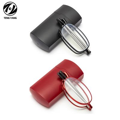 China Wholesale 0003 Retractable Reading Glasses Folding Readers Includes Glass Case +1.0 +4.0 for sale