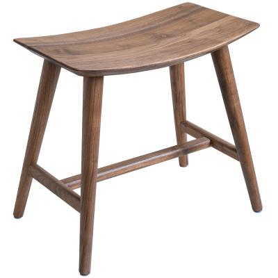 China Nordic Home Solid Wood Black Walnut Square Foot (The Other) Walnut Adjustable Stool Full Dining Modern Simple Cosmetic Stool Stool for sale