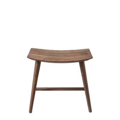 China (Other) Nordic Adjustable Home Solid Wood Square Foot Black Walnut Full Wood Dining Stool Modern Simple Walnut Cosmetic Stool for sale