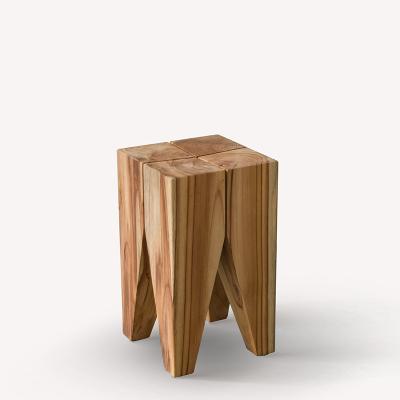 China Durable Non-Folding Adjustable Modern Apartment Stool Modern Wood (Other) Sneak Wooden Stool for sale