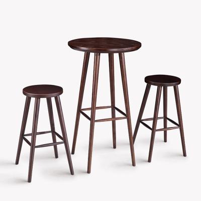 China Storage Living Room Patio Wood Bar Stools Wooden Bar Stools Vintage For Wooden Kitchen for sale