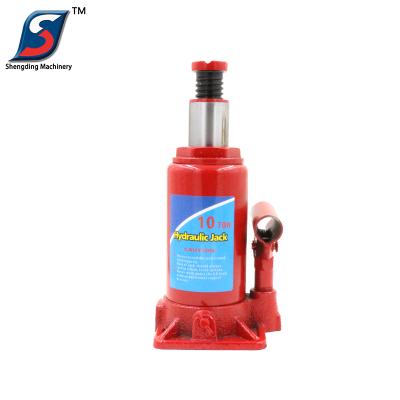 China Vehicle Tools CE Certificate 10 Ton Red Manual Screw Hydraulic Car Jack High Lift Price for sale