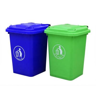 China Factory viable sales 30 liter outdoor dustbin sanitary plastic waste bin and covered wheel for sale