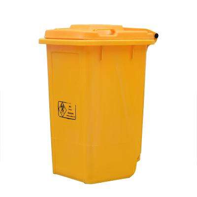 China New Viable Medical Waste Bin Supplier Hospital Pedal Medical Outdoor Plastic Large Waste Bins 100L 120L 240L With Cover for sale