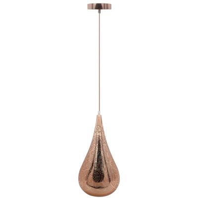 China Modern Perforated Copper Color Droplet Metal Pendant Lamp for sale