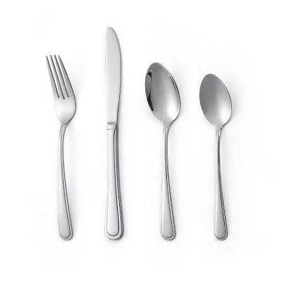 China Viable 4pcs Silverware Sets 18/10 Stainless Steel Knife Fork Spoon Flatware Set for sale