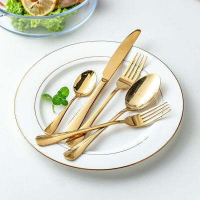 China High Quality Viable Christmas Gold Silver Cutlery Elegant Dinner Fruit Steak Fruit Steak Dessert Fork Stainless Steel BBQ Set for sale