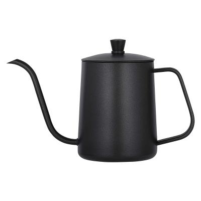 China Stainless Steel Maker Sustainable Drip Tea and Water Spill Over Espresso Brewing 600ml Coffee Pot Gooseneck Kettle for sale