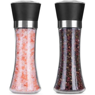 China Viable Wholesale Hot Sale Adjustable Ceramic Glass Chili Manual Pepper Grinder Core Bottle Stainless Steel Salt Grinder for sale