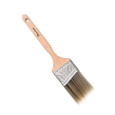 China ROLLINGDOG 10194 2.5 Inch Long Maple Wood Handle Synthetic Fiber Flat SRT Angled Balance Acrylic Brushes For Wall for sale