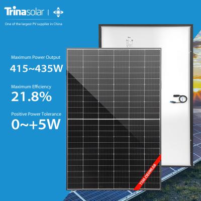 China Trina 182mmx182mm deepblue 182mm solar cell panel 300W 350W 400W 435W solar power solar panels for sale