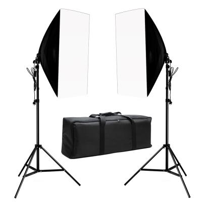 China Custom Made High Quality Durable Led Softbox Kit For Studio Photography Lighting With Dual Lamp Infrared Remote Control for sale