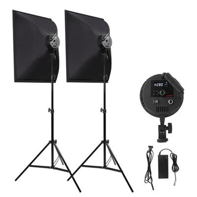 China Durable Custom High Quality Portable Lighting Led Lighting Softbox With 2m Light Stand for sale