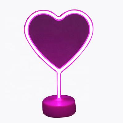 China Custom Heart Shaped Neon Sign Eco-Friendly Battery Operated and USB Powered LED Neon Lights Suitable for Home Bedroom Party Decoration Lights for sale