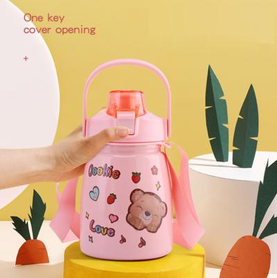 China Large Capacity Stainless Steel Vacuum Thermos Flask Disposable Pink Fitness Water Bottle Ready To Ship for sale