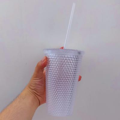 China Viable wholesale plastic studded 500ml/18oz tumbler for sale