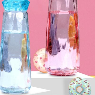 China Disposable High End Decoration Etched Diamond Bottom Crystal Cut Glass Tumbler For Club Glass Juice Bottles for sale