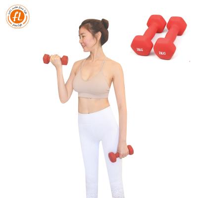 China Finelife Eco - Friendly Wholesale Best Selling Multi Color Yoga Home Fitness Dumbbells for sale