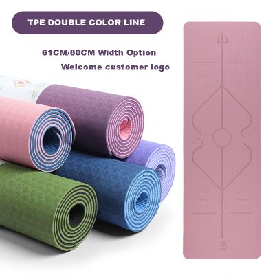 China 2021 Anti Slip Hot Sell Non Slip Double Layer Tape Eco Friendly Yoga Mat FineLife for sale