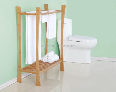 China Heater Towel Stand 100% Natural Bamboo Towel Holder Rack For Bathroom for sale