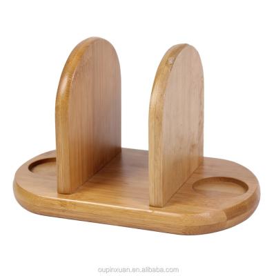 China Beautiful portable bamboo toilet paper holder.napkin holder for sale