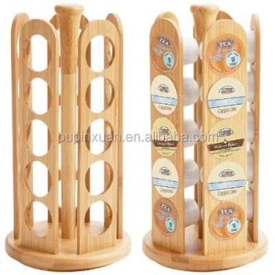 China 2015 New Design Viable Bamboo Holder For K-Cup Coffee Pod Holder Difference Style Coffee Capsules Pot Holde Wholesale for sale