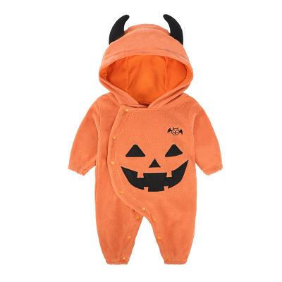 China Gain Long 2018 All Saints Day Baby Boy and Girls Show Clothes Baby Pumpkin Hooded Jumpsuits Halloween Baby Romper for sale