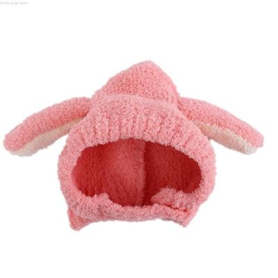 China Plush Baby Thicken Autumn Winter Korean Style Baby Rabbit Ears Hat Cute Plush Warm Hat For Baby for sale