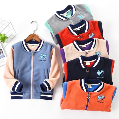 China new Anti-wrinkle spring autumn jacket kids clothes baby boy girl fleece lined jacket kids coat for sale