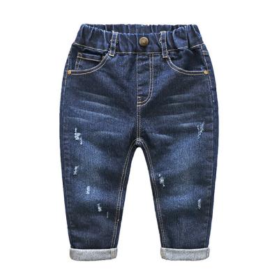 China 2021 QUICK DRY New Spring Autumn Children's Trousers Boys Blue Denim Trousers Casual Pants Ages 3-8 Years for sale