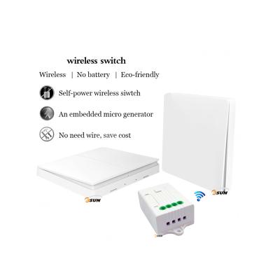 China No need battery no need wire hot sale wifi smart home lamp switch no battery switch for sale