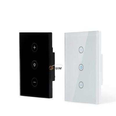 China 2021 New Arrivals Light Home Standard Remote Smart Touch USA Alexa Switch Dimmer Switch for sale