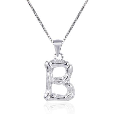 China Newest Romantic 925 Sterling Silver Necklace Letter Style A To Z Letter Necklace for sale