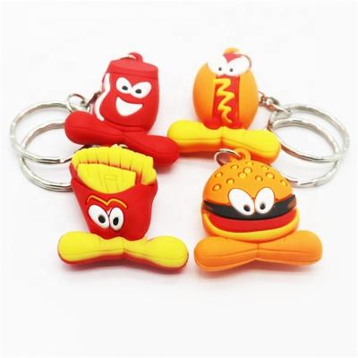 China Wholesale Business Gift Custom 3d Cartoon Soft Key Chain PVC Anime One Piece Soft Rubber Key Chains for sale