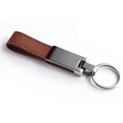 China New Modern Wholesale Leather Key Ring High Quality Leather Metal Key Holder for sale