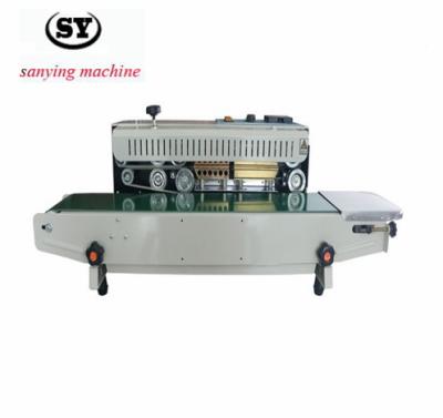 China FR-900 semi-automatic continuous food sealer sealing machine for aluminum foil plastic bag for sale