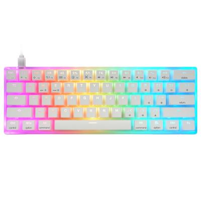 China 2021 new plug and play Rgb 61 pudding keys GK61S 60% switch mechanical keyboard gaming model mechanical keyboard for sale