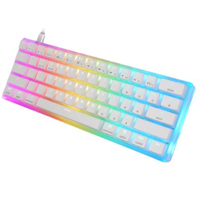 China SKYLOONG Hot Sale GK61 Pudding Keycaps 60% Plug & Play Mechanical Keyboard With Acrylic Base for sale