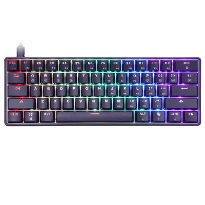 China YMM Gaming Hot Plug and Play 60% Key Keyboard 61 Mechanical Keyboard for sale gk61 RGB keyboard for sale