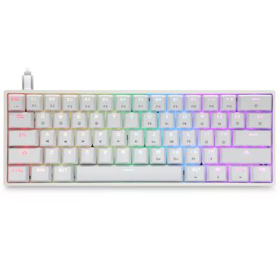 China Gk61SKYLOONG 60%Mini 61Keys Gateron plug and play hotswap USB wired hotswap RGB mechanical gaming keyboard for sale