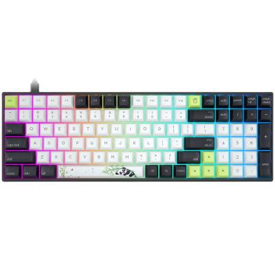 China Factory Supply SK96 Gateron Factory Supply Optical Switch 90% RGB 96keys PBT Colorful Keycaps Plug and Play Mechanical Gaming Keyboard for sale