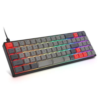 China OEM ODM support hotswap GK73 Gateron wireless optical switch wired GSA pbt keycaps 73keys ergonomic red switch mechanical keyboard for sale