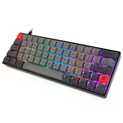 China Amazon Hot Selling SK64 Gateron Switch GSA Keycaps Wireless Hotswapable RGB 60% Optical Gaming Mechanical Keyboard for sale