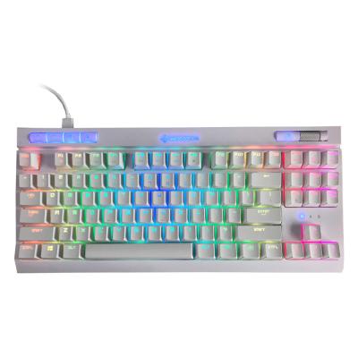 China Hotsale MK17 Support Factory Amazon Mechanical Keyboard tkl 80% Ergonomic Switch RGB Plug and Play Red Gaming Mechanical Keyboard for sale