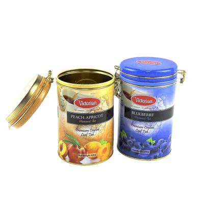 China Hot Sale Tin Box Chocolate Food Tin Can With Clasp Air Tight Metal Box for sale