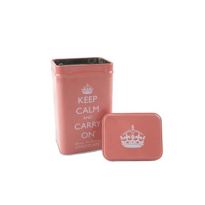 China Rectangular drinking premium tea chocolate tin box tin can metal box for chocolate tin factory for sale