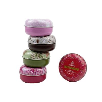 China Cosmetic Packaging Box Cute Lip Balm Jar Cream Candle Wax Lip Balm Tin Box for sale