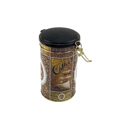 China Beverage Coffee Tin Round Medium Coffee Tin Cans Metal Coffee Can for sale