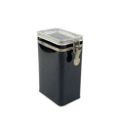 China Food Tin Box With Clasp Lid Tin Can Metal Storage Plastic Air Tight for sale